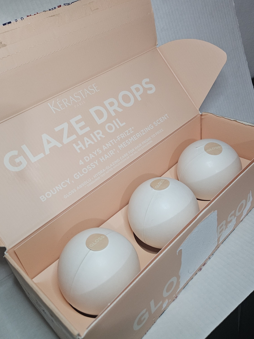 Rare Kérastase Gloss Absolu PR Box Glaze Drops Hair Oil Set Influencer Sample